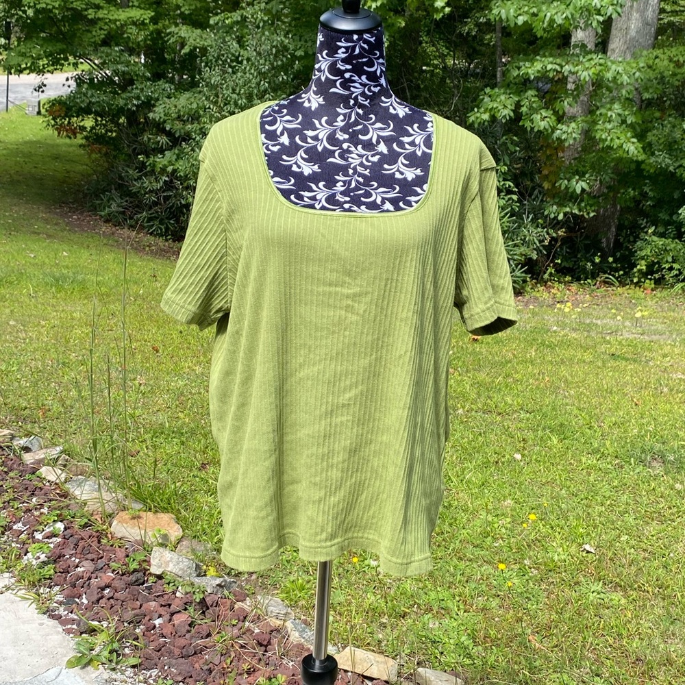Extra Touch Women's Short Sleeve Ribbed Scoop Neck Top Size 3X Bundle (2) - Picture 9 of 16